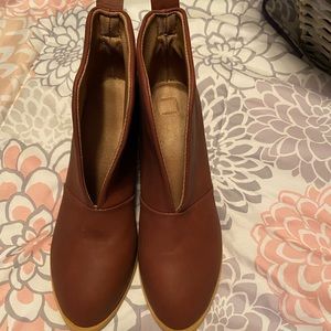 Reddish brown booties